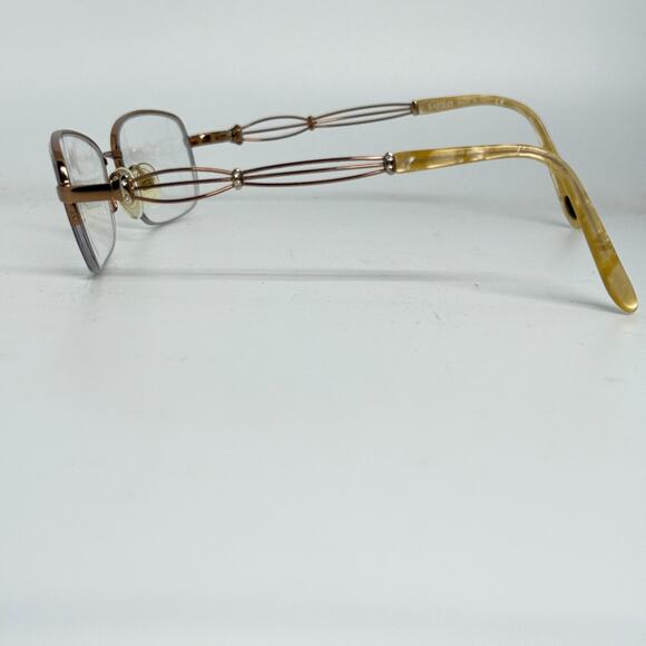 Safilo Emozioni 4351 Eyeglasses Frame Women's Gold Half Rim Rectangular 19771 - Picture 2 of 8
